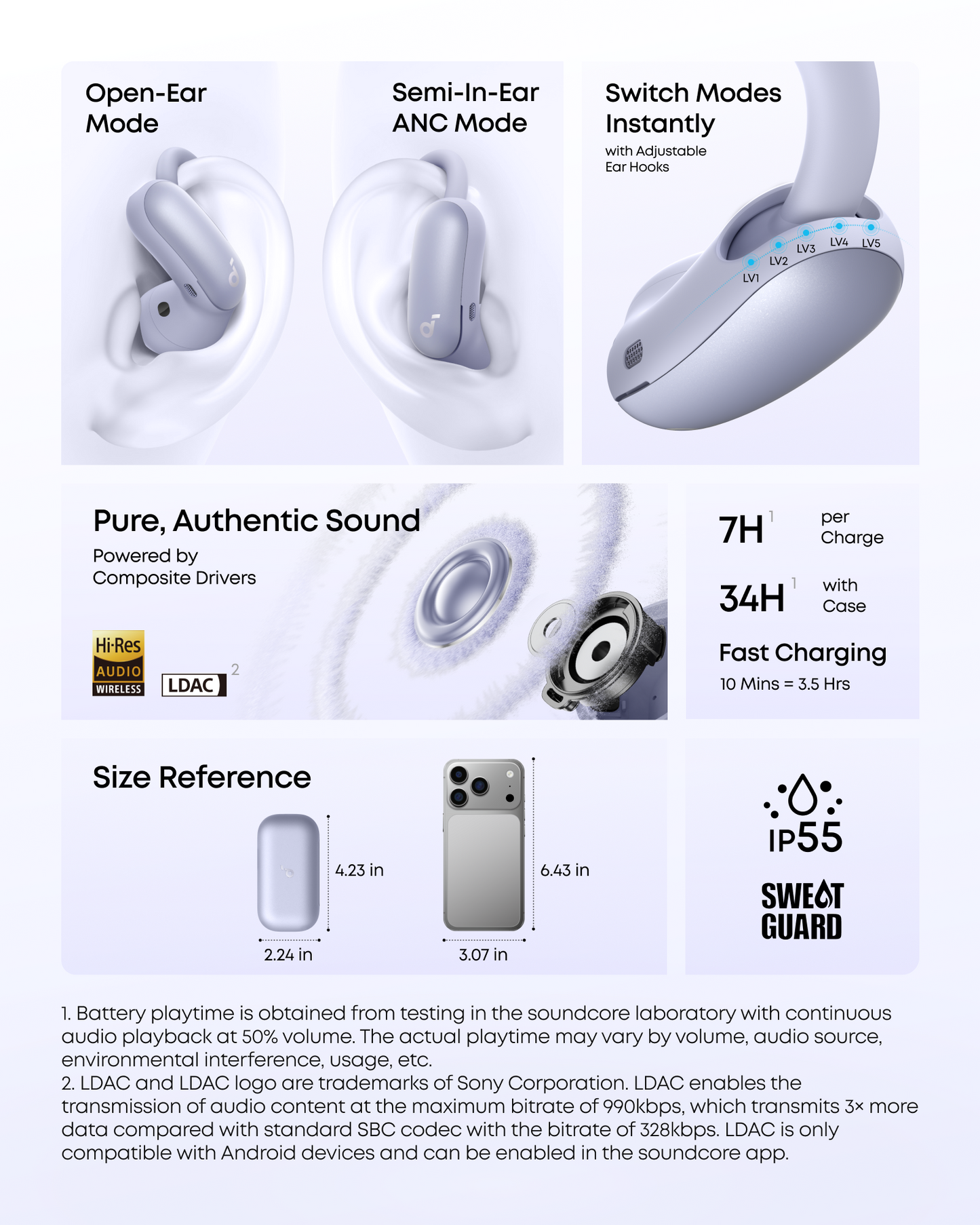 Anker soundcore AeroFit 2 Pro雙模式藍牙耳機