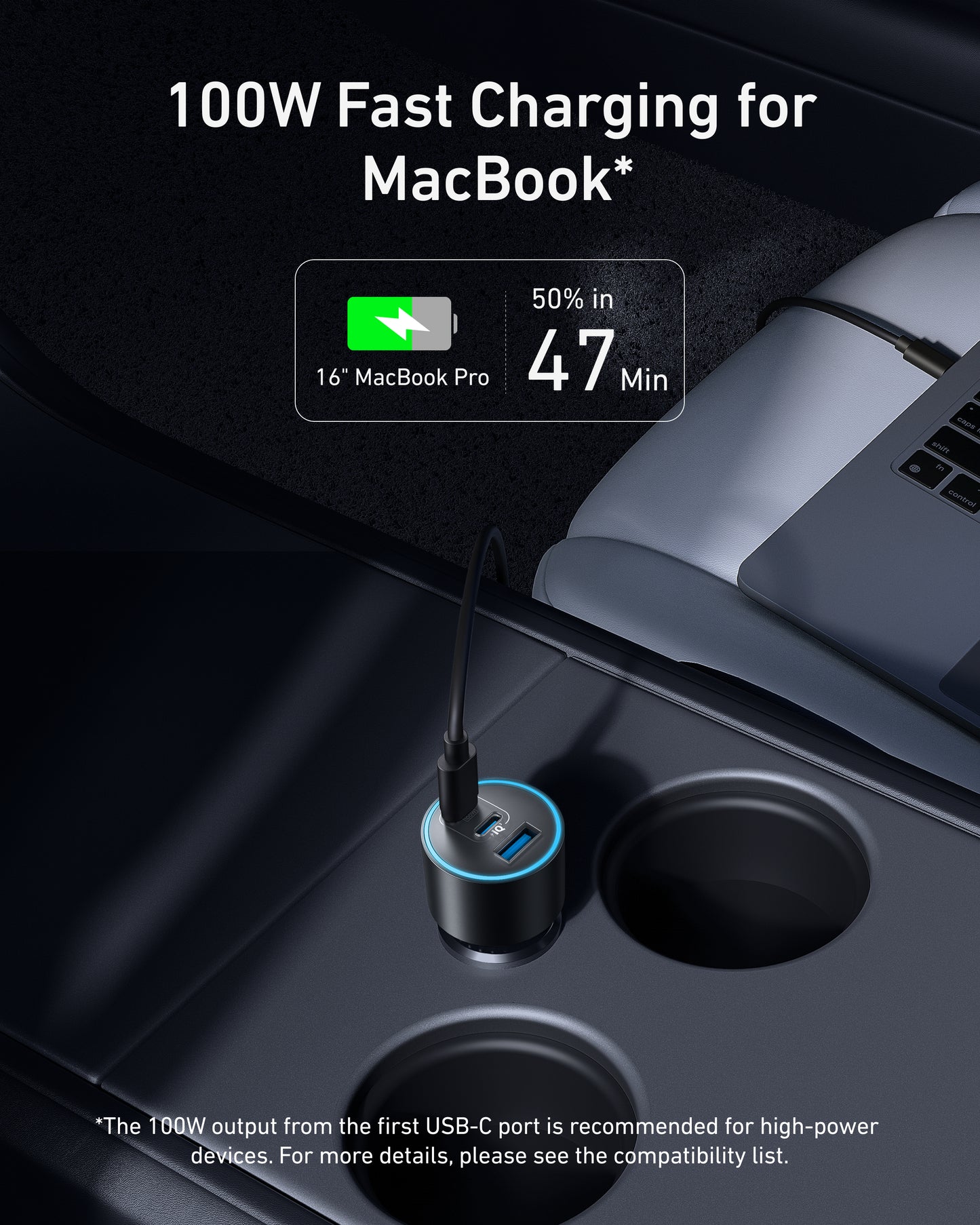 Anker 167.5W車載充電器(2C1A)